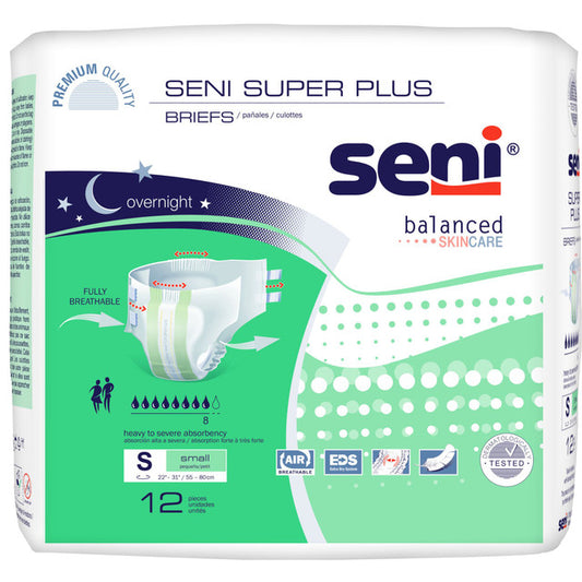 SUPER PLUS Briefs Small S-SM12-BP1 (12 Per pack)